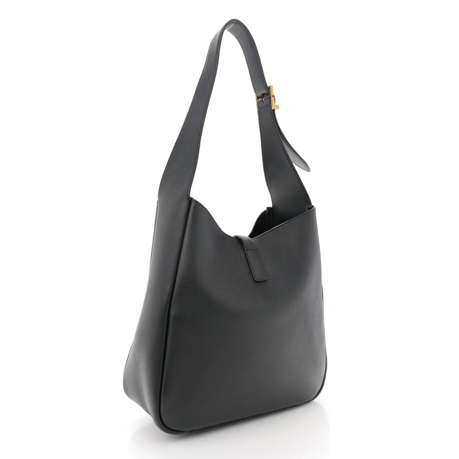 Saint Laurent Smooth Calfskin Small Le 5 A 7 Soft Hobo Black 3 of 11