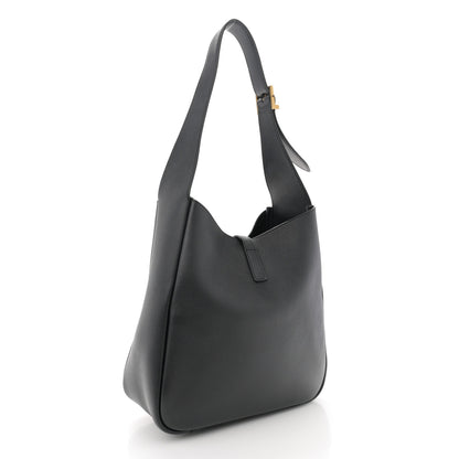 Saint Laurent Smooth Calfskin Small Le 5 A 7 Soft Hobo Black 3 of 11