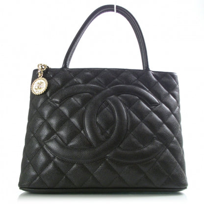 Chanel Caviar Medallion Tote Black 1 of 11
