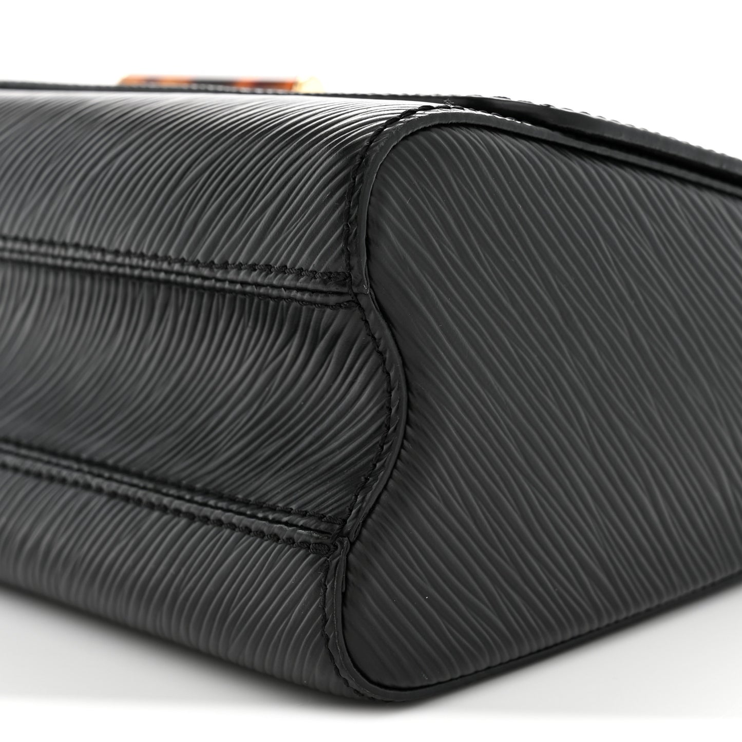 Epi Tortoiseshell Twist Shoulder Bag MM Black
