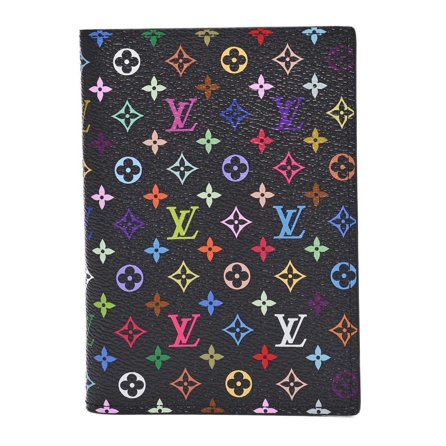 LV X TM Monogram Multicolor Passport Cover Black