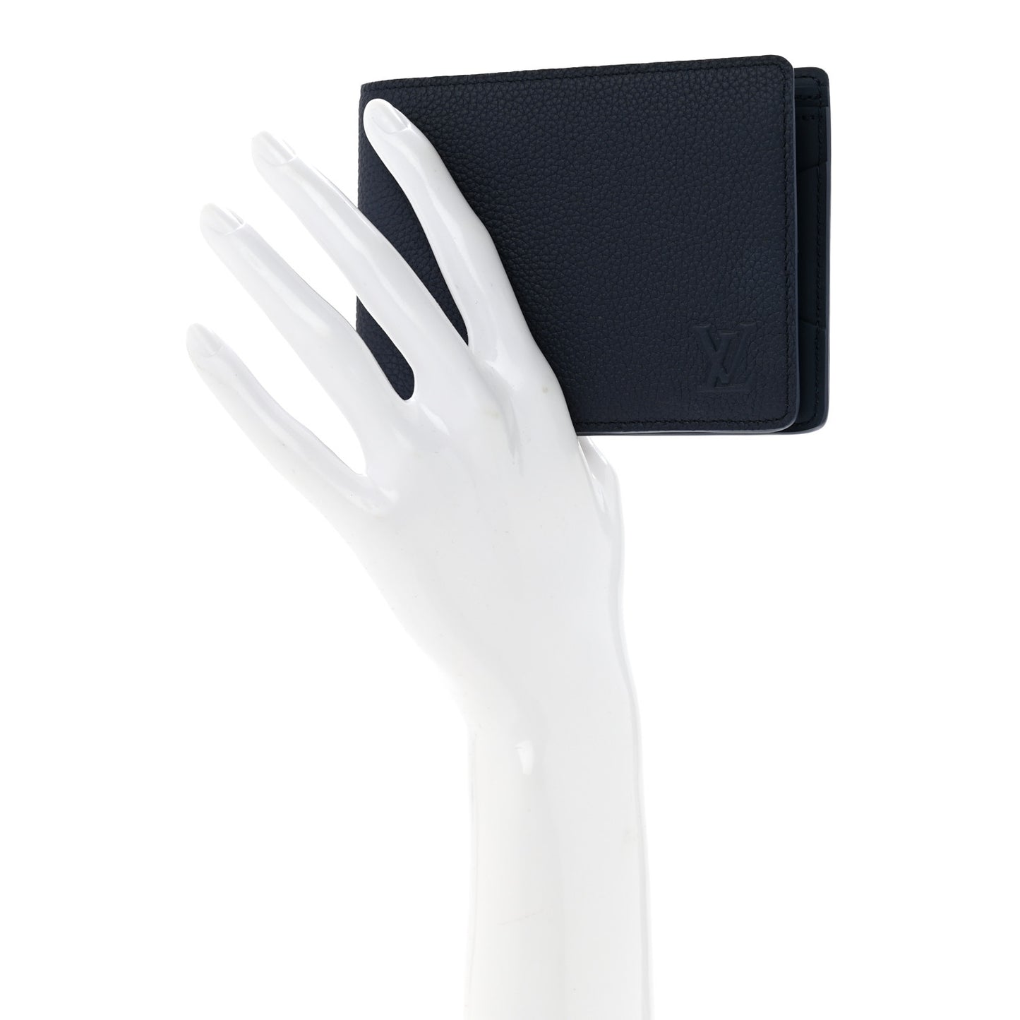 Grained Calfskin Multiple Wallet Navy