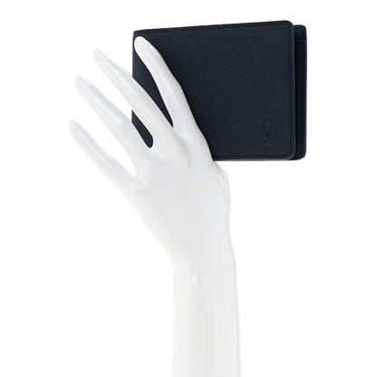 Louis Vuitton Grained Calfskin Multiple Wallet Navy 2 of 6