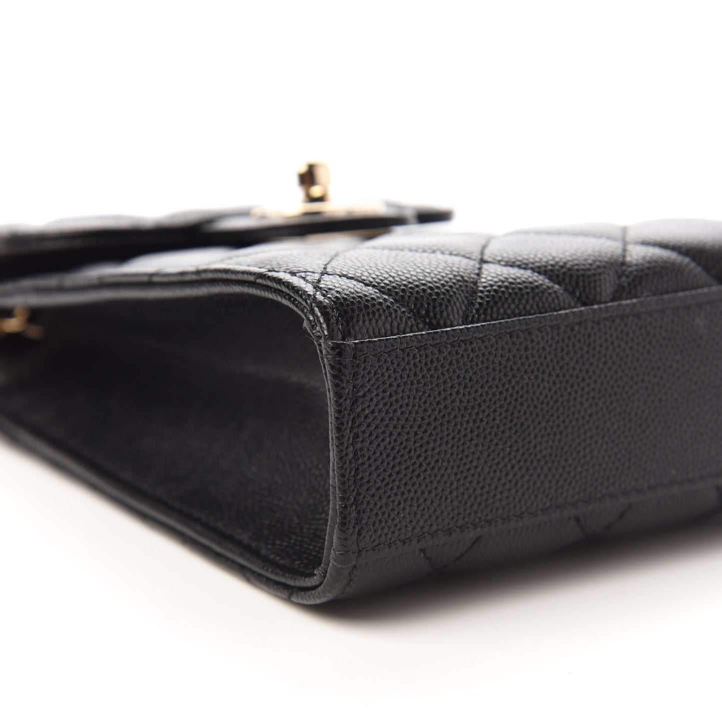 Caviar Quilted Classic Phone Holder Black