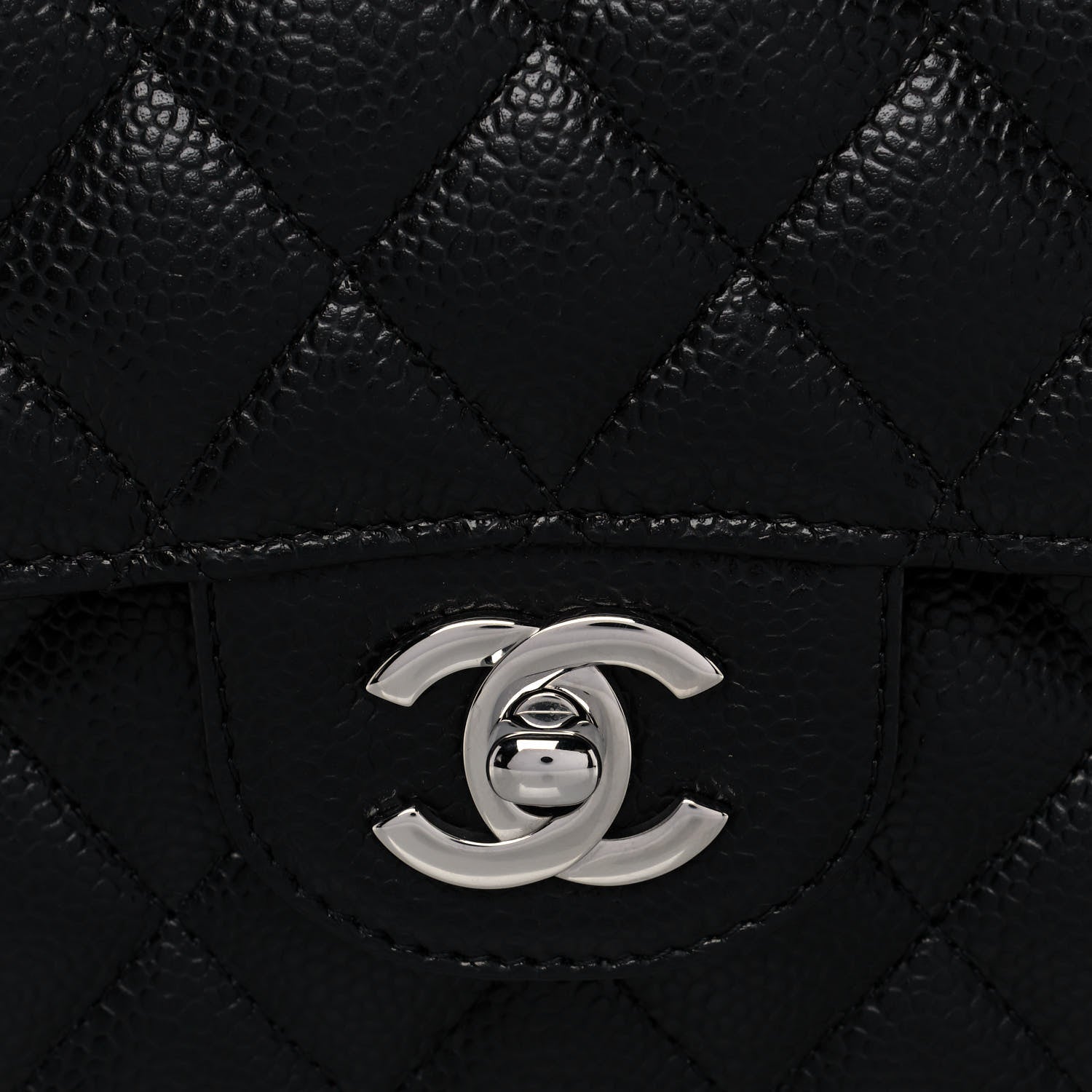 Chanel Caviar Quilted Medium Double Flap Black 8 of 12