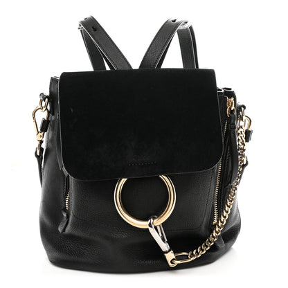Chloe Suede Calfskin Medium Faye Backpack Black Black 1 of 10