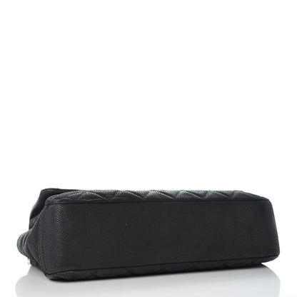 Chanel Iridescent Caviar Quilted Medium Lady Pearly Flap Black 5 of 11