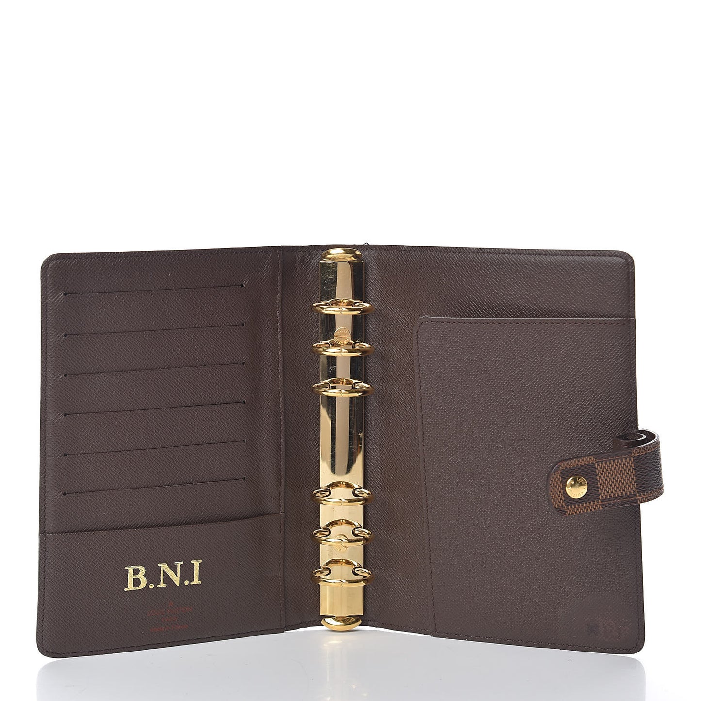 Damier Ebene Medium Ring Agenda Cover