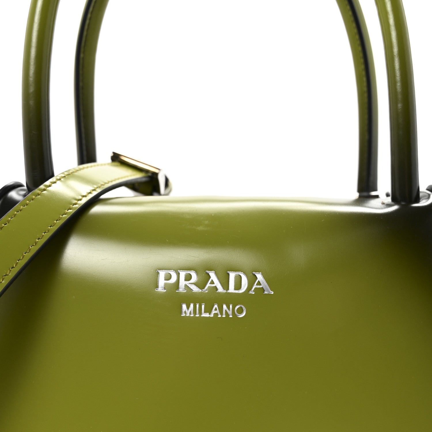 Prada Spazzolato Small Supernova Handbag Edera Sfumato 7 of 9