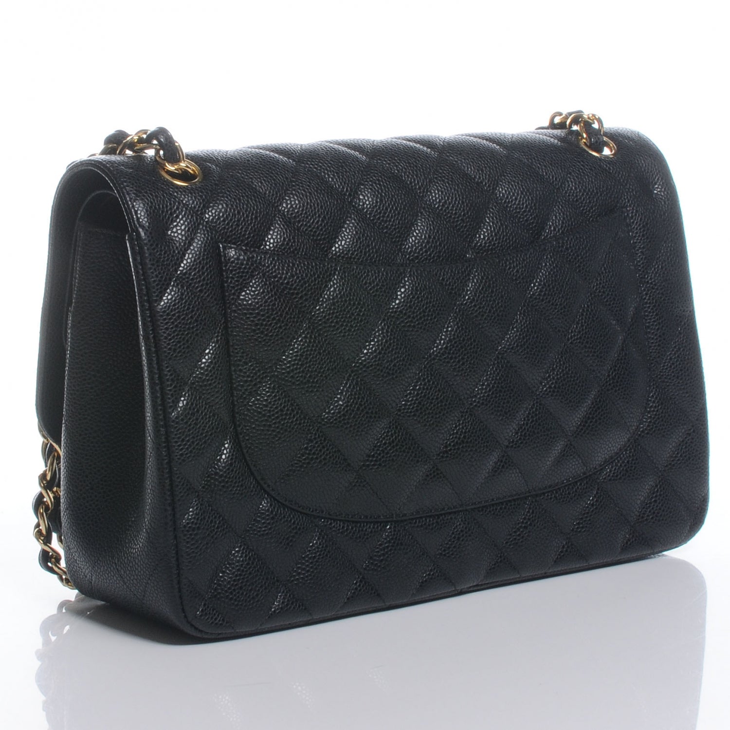 Chanel Caviar Quilted Jumbo Double Flap Black 3 of 8