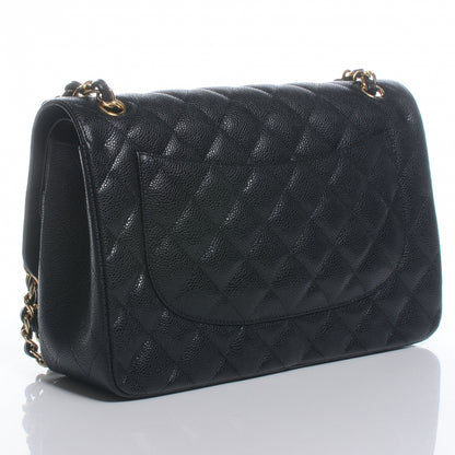 Chanel Caviar Quilted Jumbo Double Flap Black 3 of 8