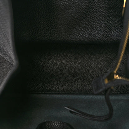 Salvatore Ferragamo Hammered Calfskin Double Handle Small Amy Tote Black 5 of 8
