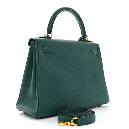 Hermes Togo Kelly Retourne 25 Malachite 3 of 10