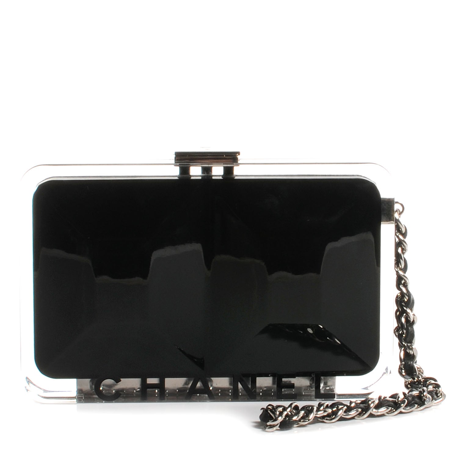 Chanel Lucite Wristlet Black Transparent 1 of 8