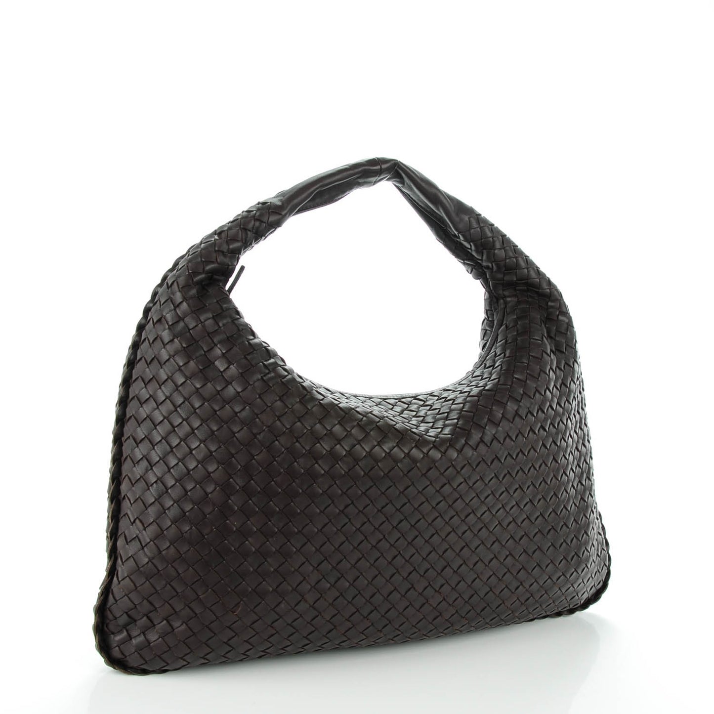 Nappa Intrecciato Large Veneta Hobo Ebano
