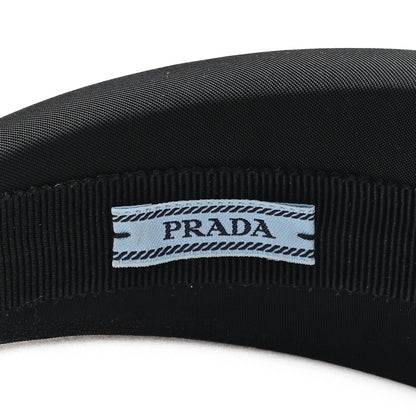 Prada Re-Nylon Metal Triangle Logo Headband Black 4 of 7