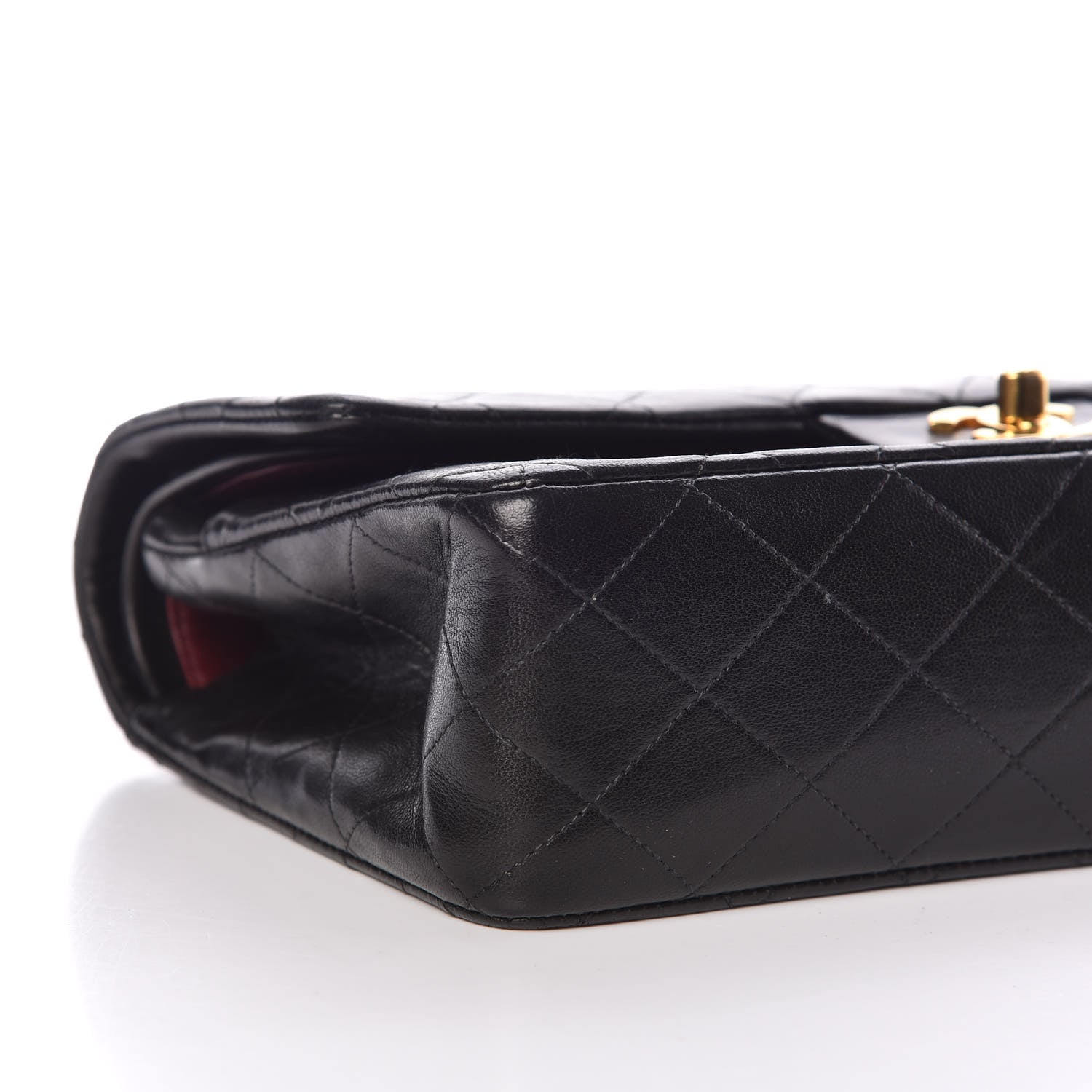 Chanel Lambskin Quilted Medium Double Flap Black 8 of 9