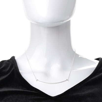 Tiffany Sterling Silver Large T Smile Pendant Necklace 2 of 6