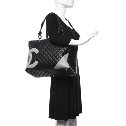 Chanel Calfskin Quilted Large Cambon Bag Black 2 of 18