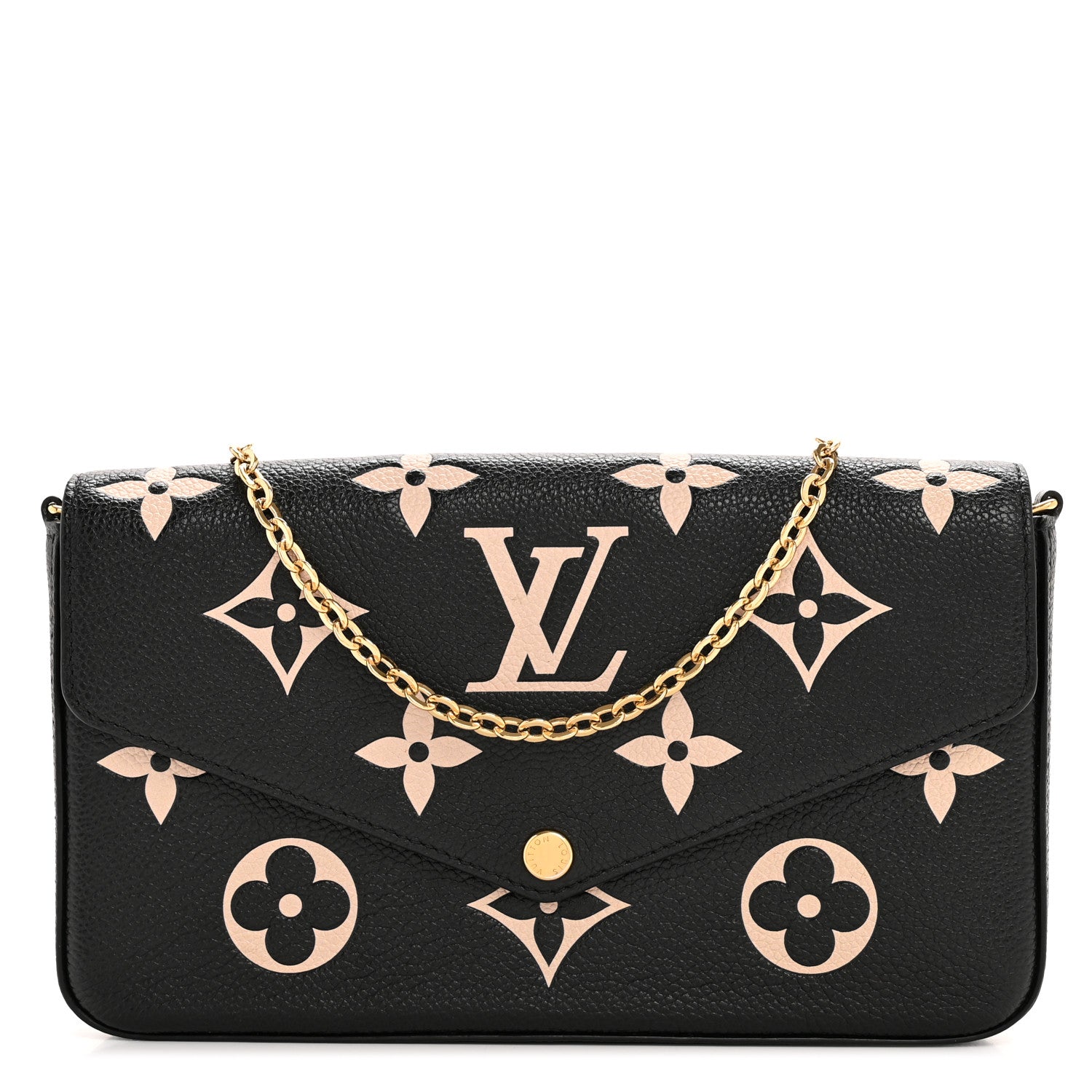 Louis Vuitton Empreinte Monogram Giant Felicie Pochette Black Beige 1 of 11