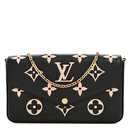 Louis Vuitton Empreinte Monogram Giant Felicie Pochette Black Beige 1 of 11