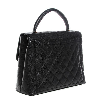 Chanel Caviar Quilted Jumbo Kelly Flap Black 3 of 10