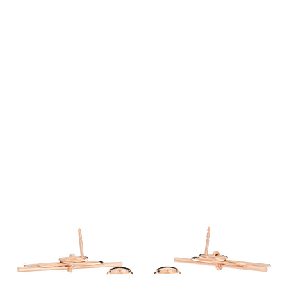 Hermes 18K Rose Gold PM Loop Earrings 3 of 5