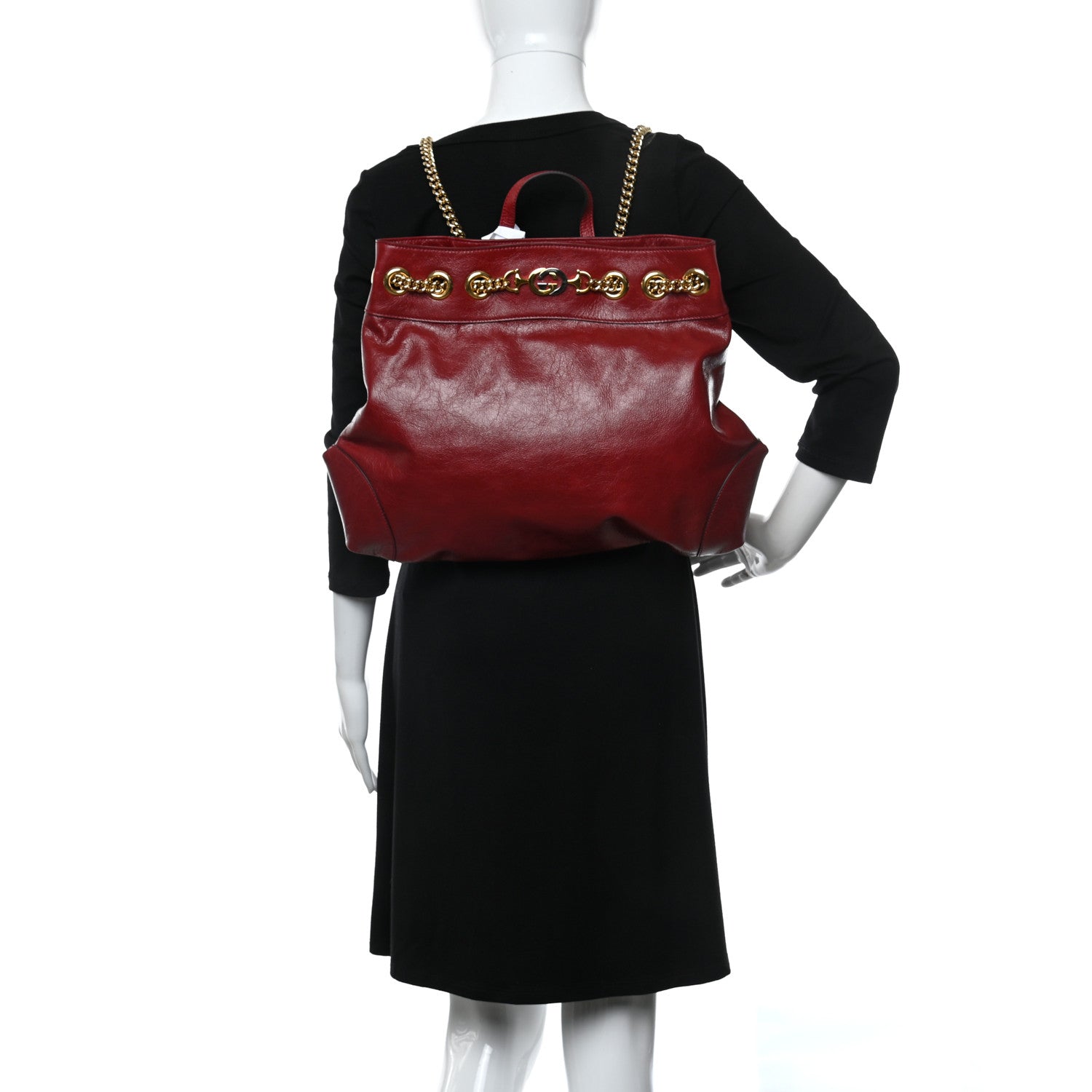 Gucci Calfskin Zumi Backpack Burgundy 3 of 9
