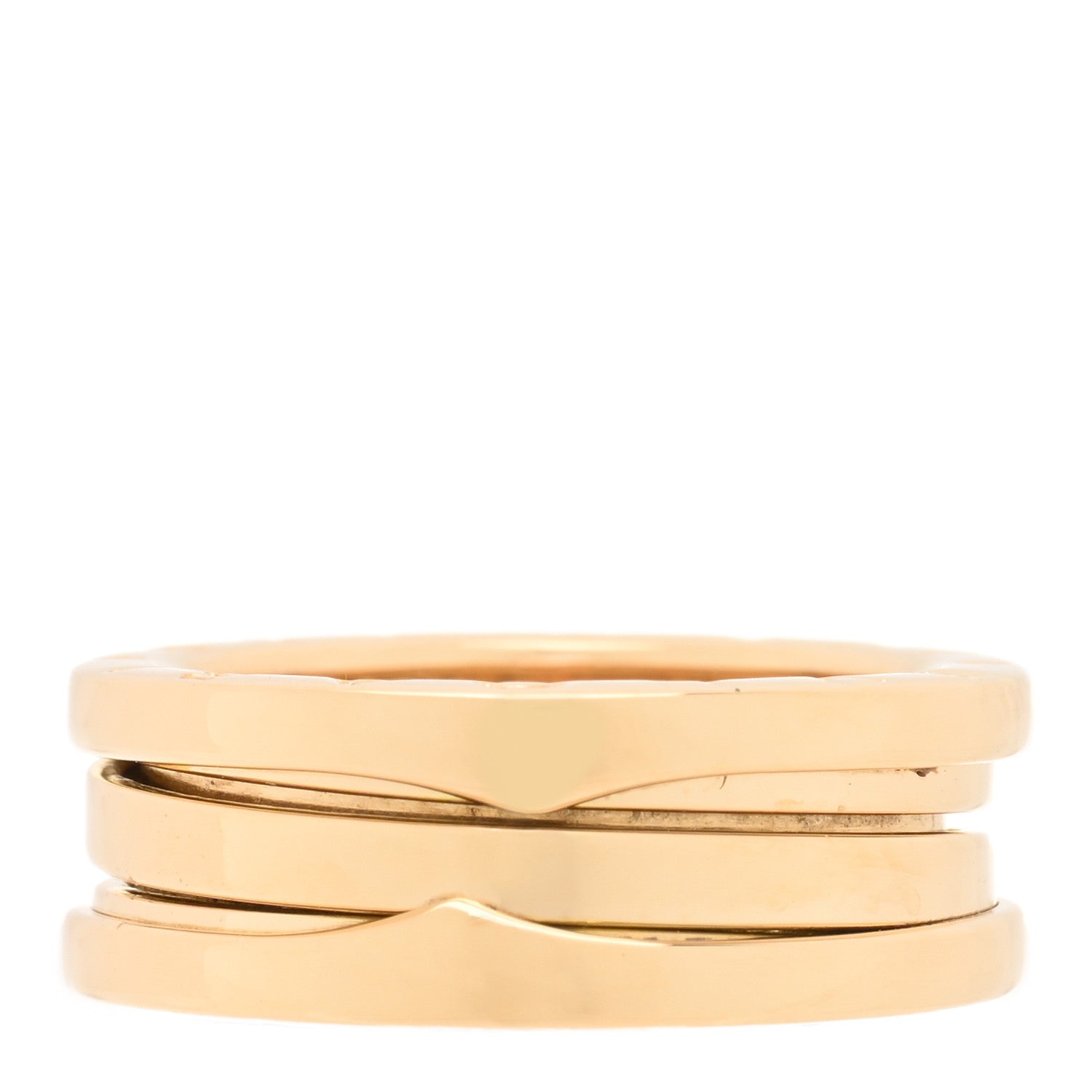Bulgari 18K Yellow Gold B.Zero1 Two-Band Ring 51 5.75 3 of 5