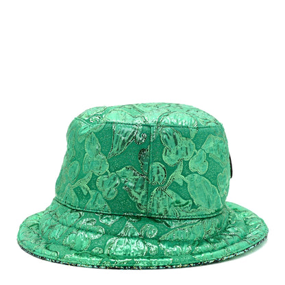 Gucci Canvas Lame GG Monogram Reversible Bucket Hat L Green 10 of 15