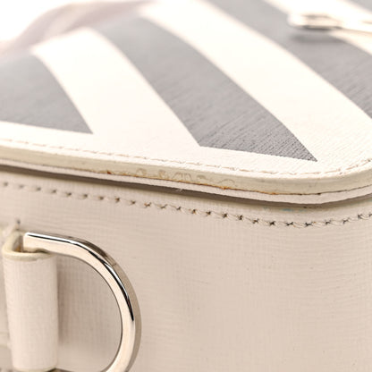 Off-White Calfskin Diag Flap Bag White Black 13 of 13