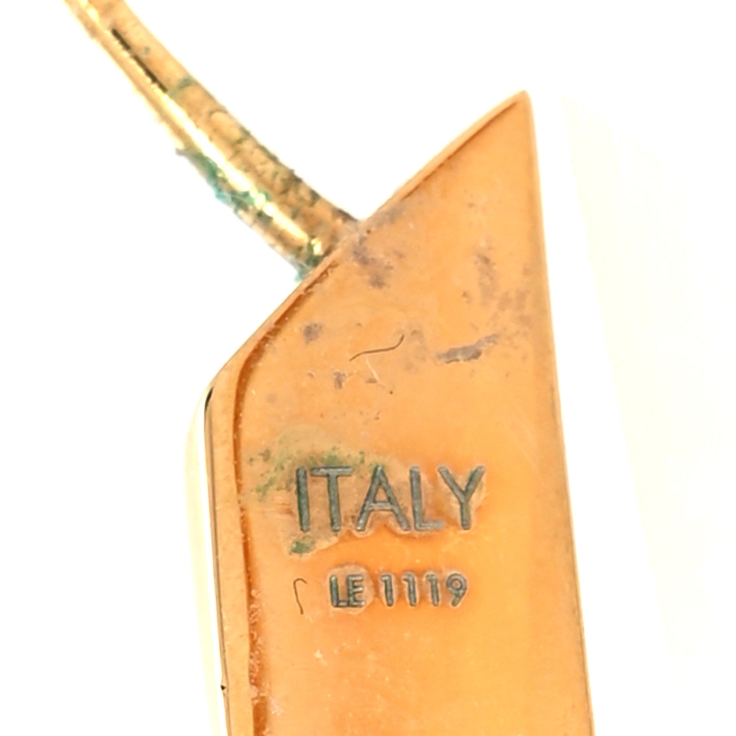 Metal Nanogram Hoop Earrings Gold