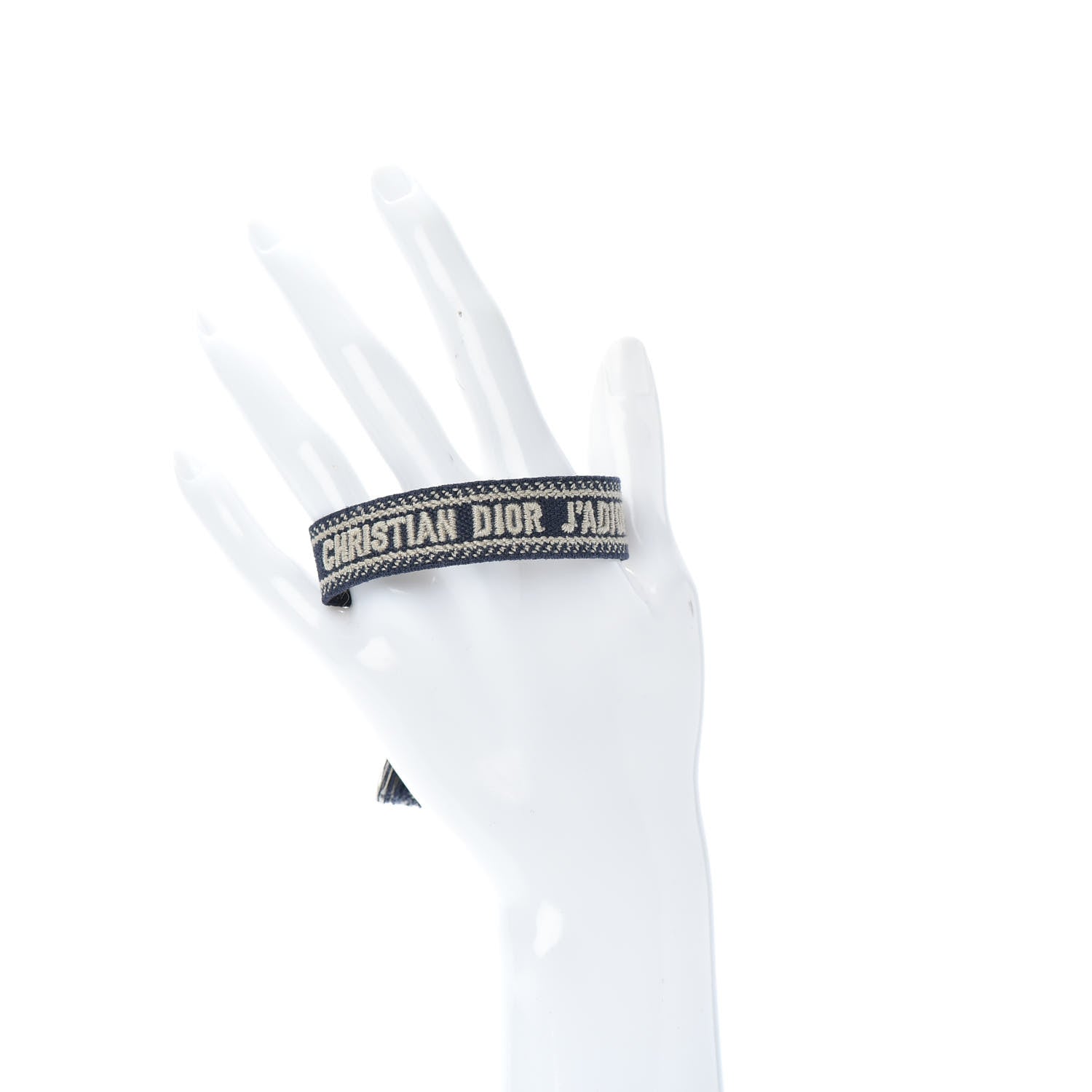 Christian Dior Woven Cotton J'Adior Friendship Bracelet Navy 2 of 3