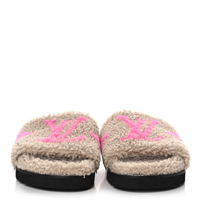 Louis Vuitton Shearling Paseo Flat Comfort Mule 41 Beige 2 of 8