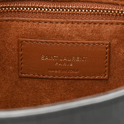 Saint Laurent Calfskin Crocodile Embossed LE 5 A 7 Hobo Black 6 of 9