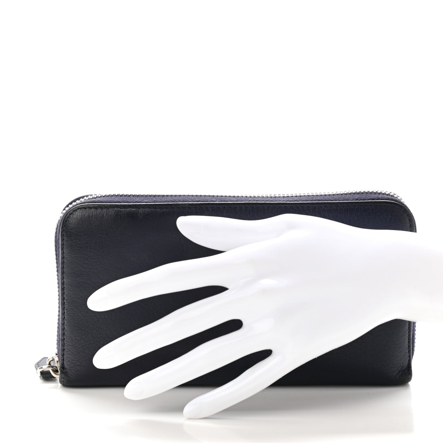 Sugar Goatskin Pandora Zip Around Wallet Night Blue