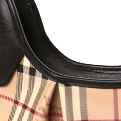 Burberry Haymarket Check Small Brooklyn Hobo Brown 8 of 8