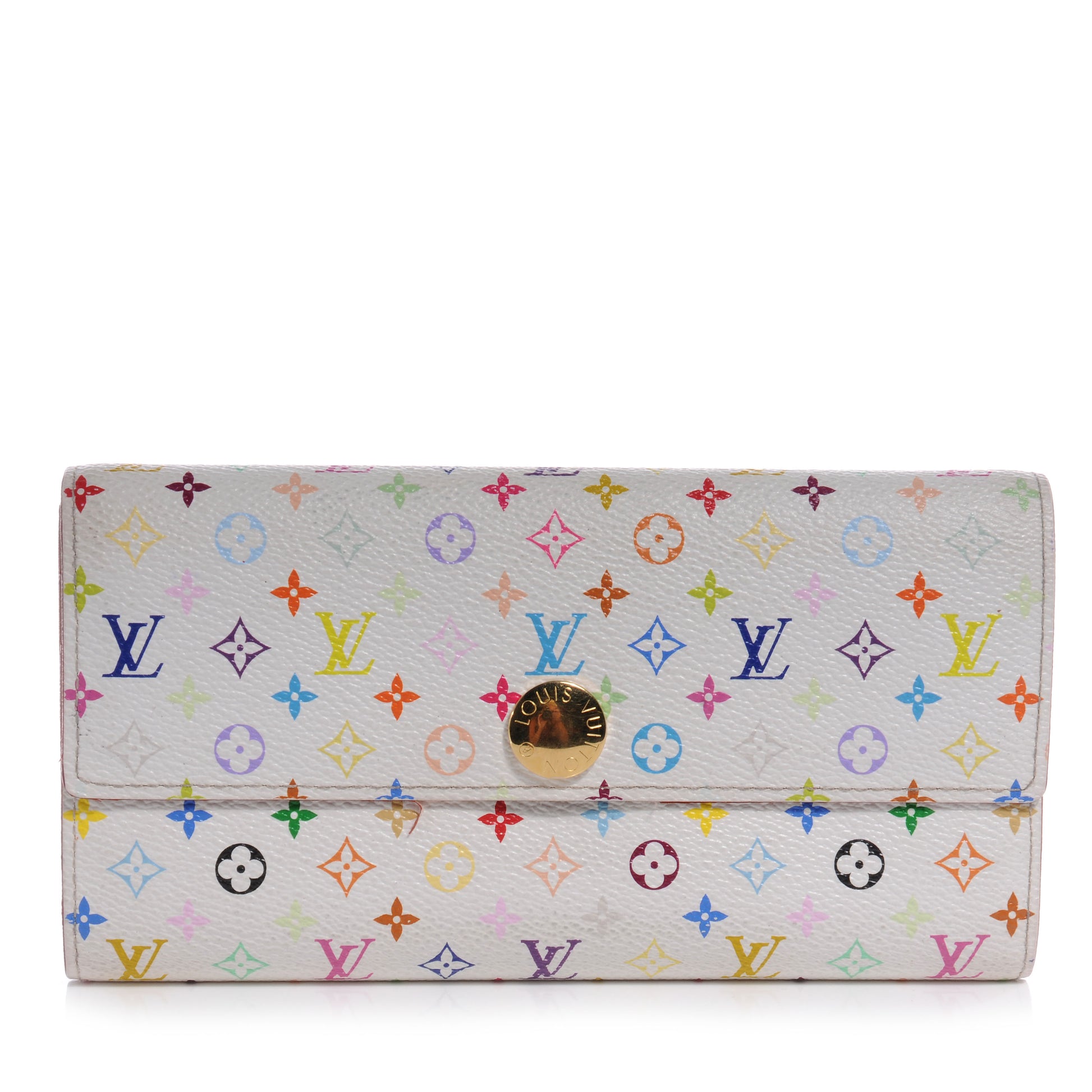 Louis Vuitton Monogram Multicolor Sarah Wallet White 1 of 9
