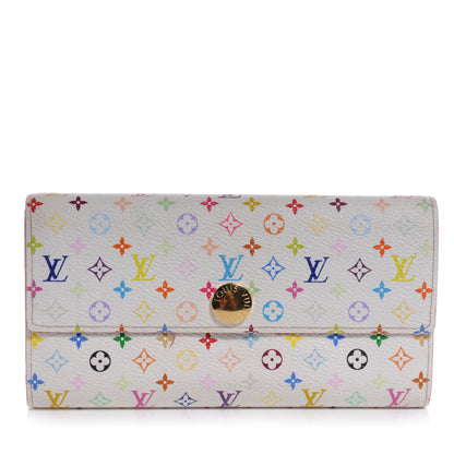 Louis Vuitton Monogram Multicolor Sarah Wallet White 1 of 9