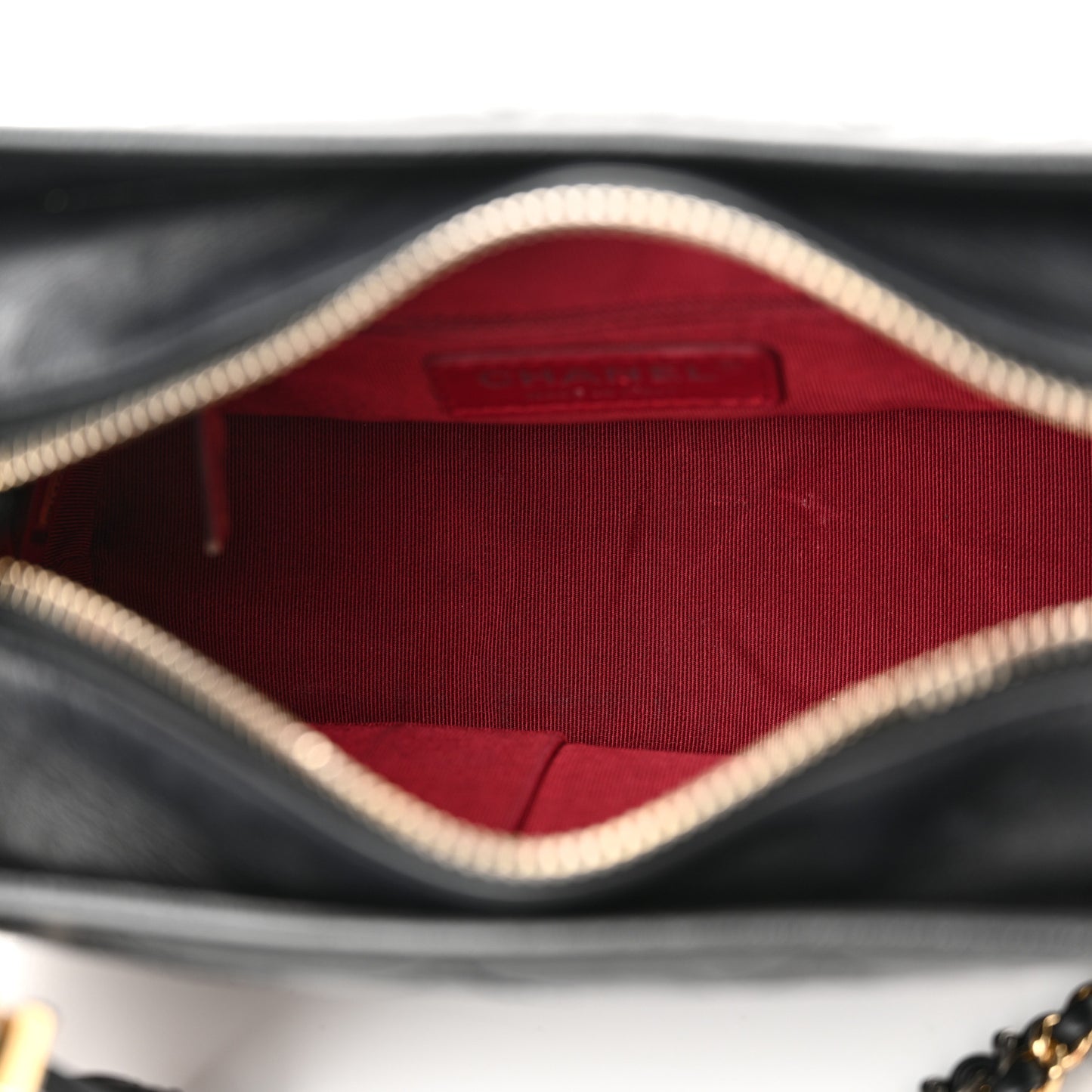 Aged Calfskin Quilted Small Gabrielle Hobo Black
