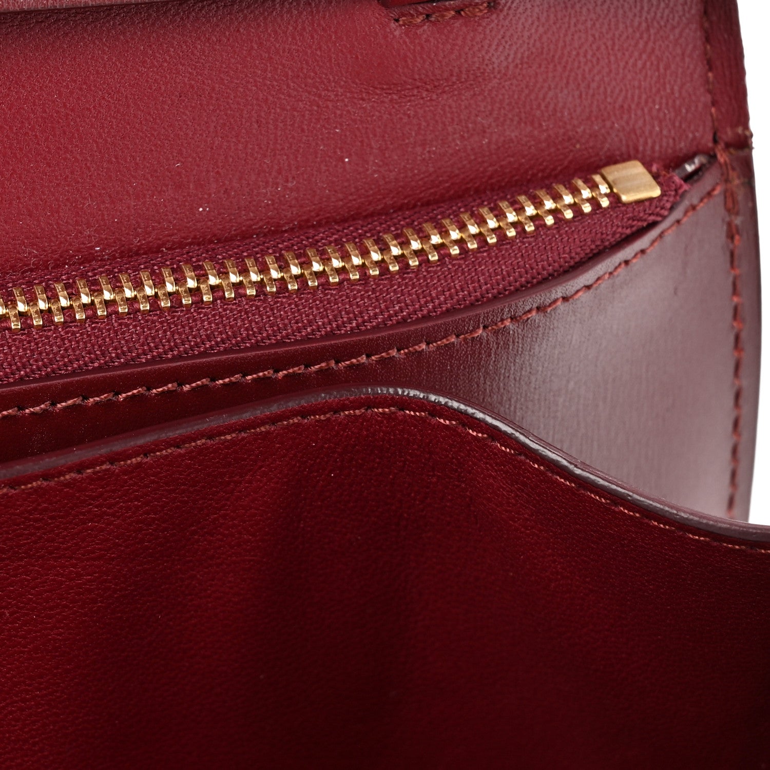 Celine Box Calfskin Medium Classic Box Flap Bag Burgundy 14 of 16