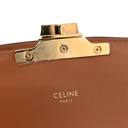 Celine Calfskin Triomphe Canvas Teen Triomphe Bag Tan 6 of 10