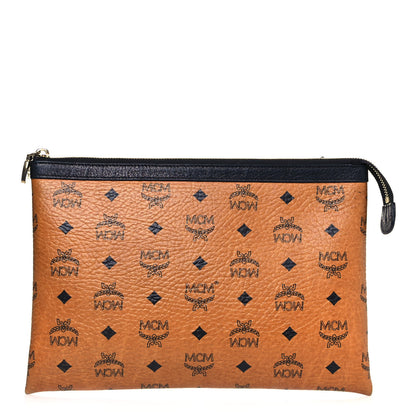 MCM Visetos Mini Pouch Cognac Black 1 of 12