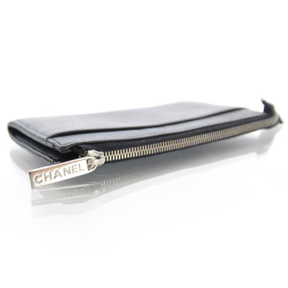Chanel Caviar Zip Around Pouch Wallet Black 4 of 8