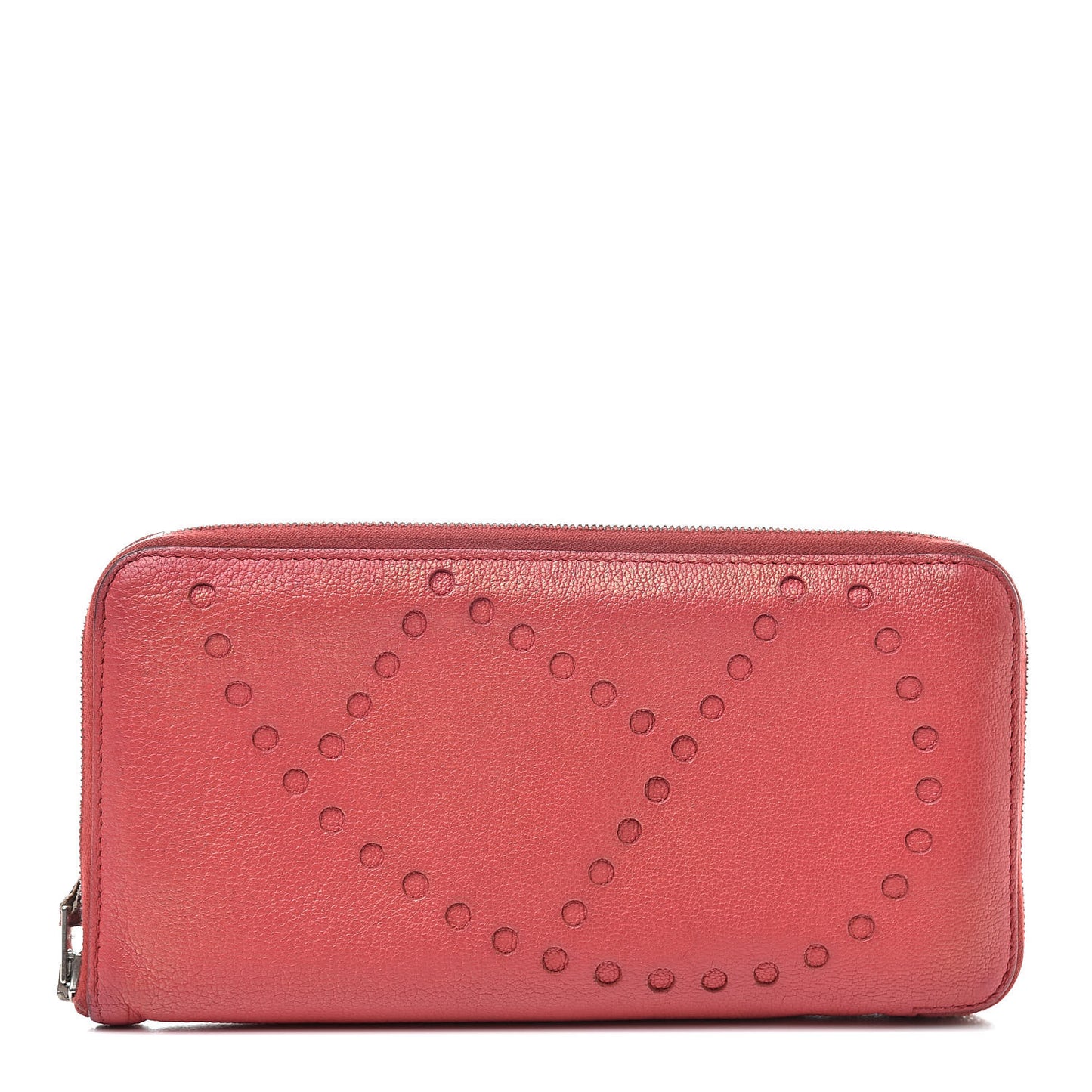 Chevre Mysore Perforated H Azap Wallet Bougainvillea