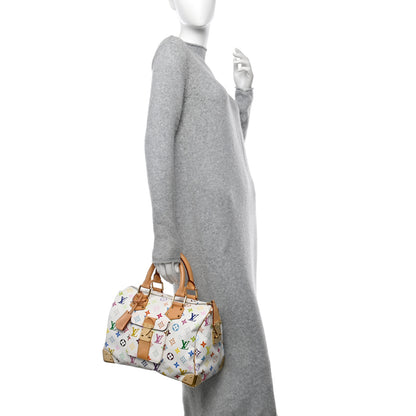 Louis Vuitton Monogram Multicolor Speedy 30 White 2 of 9