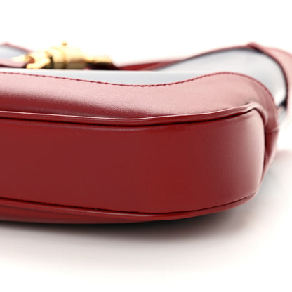 Gucci Boarded Dyana Lux Calfskin Bi-Color Small Jackie 1961 Hobo Blue Agata New Cherry Red 10 of 11