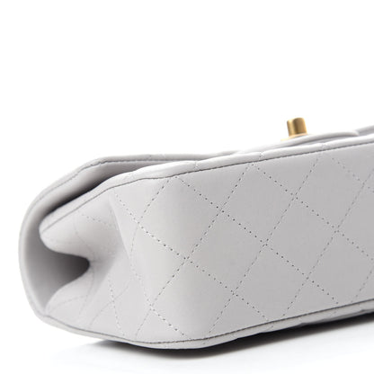 Chanel Lambskin Quilted Mini Top Handle Rectangular Flap Grey 6 of 11