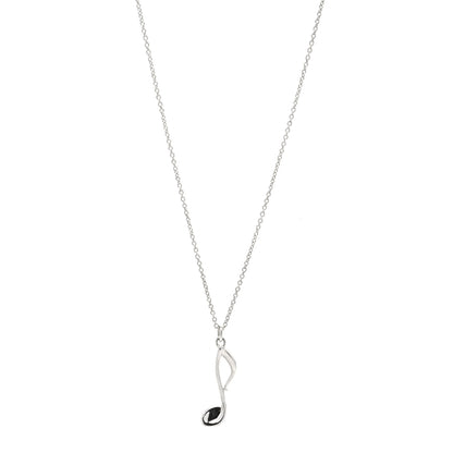Tiffany Sterling Silver Paloma's Graffiti Music Note Pendant Necklace 1 of 4