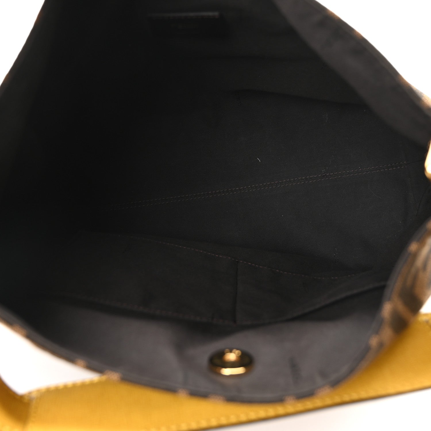 Fendi Zucca Vitello Artic Small Hobo Ocra Moro Black 5 of 10